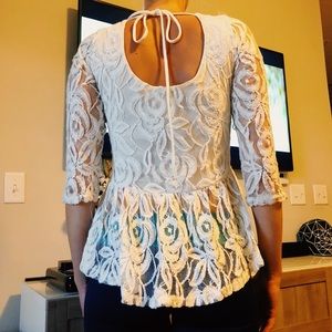 lace white top